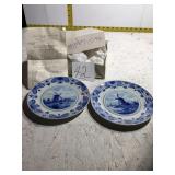 To Royal Copenhagen porcelain plates