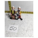 2 Clown figurines