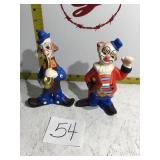 Two clown figurines