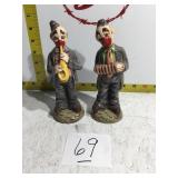 Two clown figurines