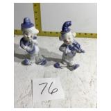 Two porcelain clowns