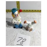 Two clown figurines