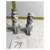 Two porcelain dogs
