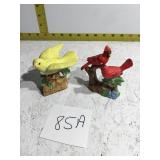 Two bird figurines