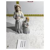 Bride and  flower girl figurine