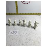 Six small porcelain Angels