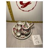 Child tea set with flowers