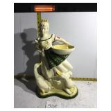 Porcelain girl and ducks figure