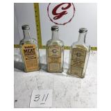 3 Empty Watkins bottles