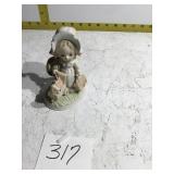 Heavenly Hobos figure.  Little girl and dog
