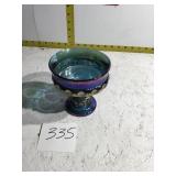 Carnival glass candy dish