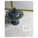 Carnival glass Candy dish with lid