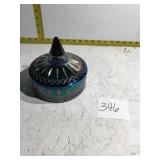 Carnival glass Candy dish with lid