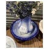 Wash basin bowl and pitcher