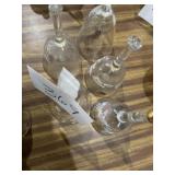 Five glass bowls
