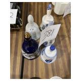 Five miscellaneous glass bells