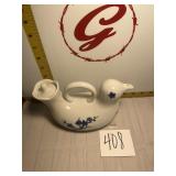 Blue and white tea pot