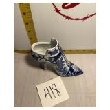 Blue and white shoe