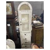 White cabinet door and drawers