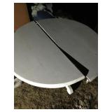 Oak table painted white no leaf no chairs needs