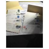 Envelopes with first day of issue canceled stamps