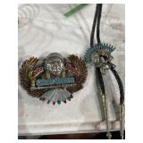 Bolo tie and matching buckle