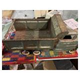 Antique metal dump truck