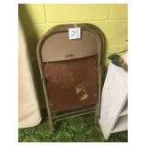 Three folding chairs
