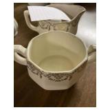 cream and sugar stetson 22kt gold trim
