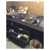 Worktable items on the table and under table not