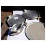 Gardian 3 platters 1 gravey bowl