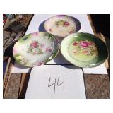 8 decortive rose/floer plates