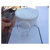 14 crysal glass plates w/bag