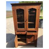 very nice glass door cabinet