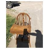 wooden high chair