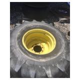 23.1x26 combine tire good rim tire has some