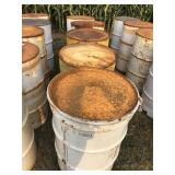 5 barrels with lids
