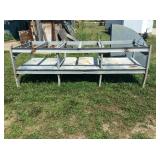 Steel shelf approx 9x4