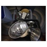 2 Bins Full Of Cooking Wares