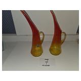 'Kawana' Amberina vases