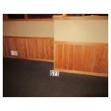 Oak trim & pine wainscoting