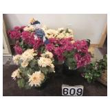 Group of faux decorations