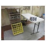 Folding table & dish racks