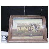 Framed oil on canvas