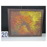 Framed oil on canvas