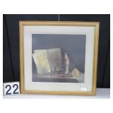 Framed Oriental still life print