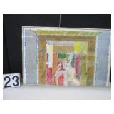 Framed mixed media art