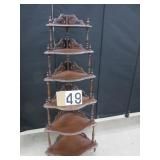 Corner what not shelf