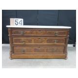 Victorian marble top bureau