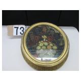 Gold frame oval shadow box